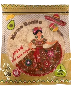 MAMA BONITA טורטיות מקמח חיטה מלא, 6 יח