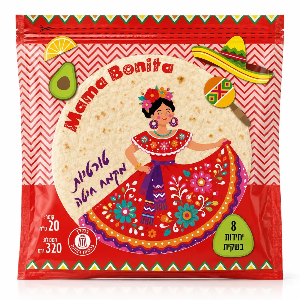 MAMA BONITA טורטיות מקמח חיטה, 8 יח