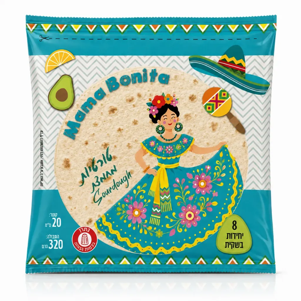 MAMA BONITA טורטיות מחמצת, 8 יח׳
