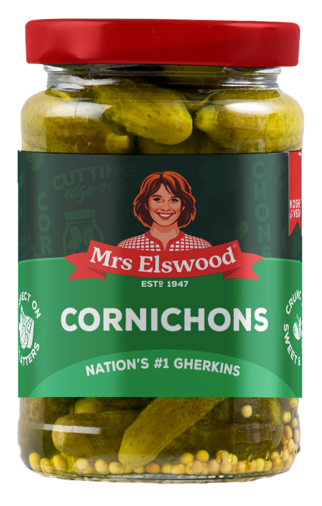 [5000409000132] MRS ELSWOOD Cornichons Pickled Gherkins
