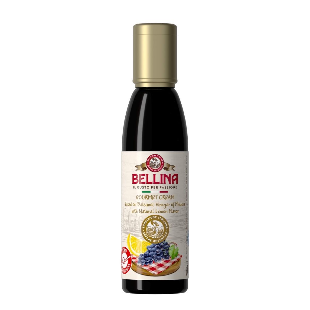 BELLINA חומץ בלסמי מצומצם בטעם לימון 180גר כשר